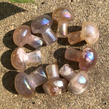 Load image into Gallery viewer, 10pcs Natural Gold Plating Flower Agate Quartz Mushroom Cherry Blossom
