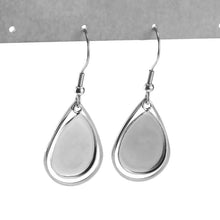 Load image into Gallery viewer, 10pcs Stainless Steel Cabochon Fit 13x18mm Teardrop Dangle Earring
