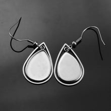 Load image into Gallery viewer, 10pcs Stainless Steel Cabochon Fit 13x18mm Teardrop Dangle Earring
