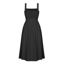 Load image into Gallery viewer, Sexy Backless Casual White Black Ruched Slip Midi Sundresses
