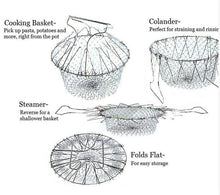 Load image into Gallery viewer, 1pcs Foldable Steam Rinse Strain Fry French Chef Basket Magic Basket
