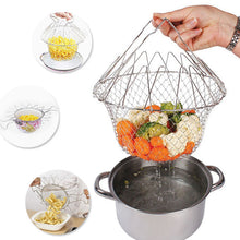 Load image into Gallery viewer, 1pcs Foldable Steam Rinse Strain Fry French Chef Basket Magic Basket
