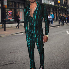 Load image into Gallery viewer, 2 Pcs/Set Trendy Men Pants Suit  Slim Fit Colorfast Summer Men Shirt
