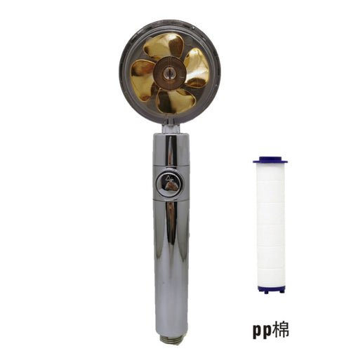2021 Shower Head Water Saving Flow 360 Degrees Rotating With Small Fan