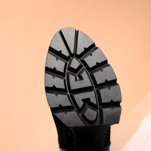 Load image into Gallery viewer, Knee High Boots Mesh Square High Heels Platform Zipper Plus Size
