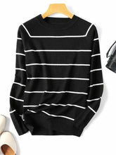 Load image into Gallery viewer, 2022 Autumn Winter Long Sleeve Striped Pullover Women Sweater Knitted
