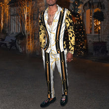 Load image into Gallery viewer, 2022 Spring Men&#39;s Single Breasted Shirt Retro 3D Print Matching Pants
