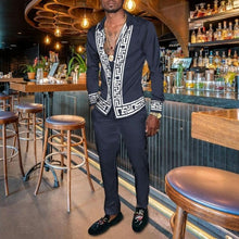 Load image into Gallery viewer, 2022 Spring Men&#39;s Single Breasted Shirt Retro 3D Print Matching Pants
