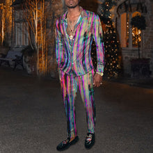 Load image into Gallery viewer, 2022 Spring Men&#39;s Single Breasted Shirt Retro 3D Print Matching Pants
