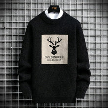 Load image into Gallery viewer, 2022 Spring Vintage Sweaters Oversized Mens Knitted Sweater Men  deer
