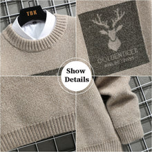 Load image into Gallery viewer, 2022 Spring Vintage Sweaters Oversized Mens Knitted Sweater Men  deer
