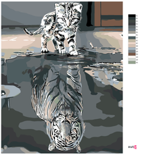 Load image into Gallery viewer, Paint by Numbers - KITTEN OR TIGER
