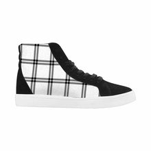 Load image into Gallery viewer, Buffalo Plaid Black and White    High Top  Canvas Womens Shoes
