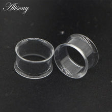 Load image into Gallery viewer, 2pcs White Black Transparent Acrylic Ear Tunnel Plug Ear Gauges
