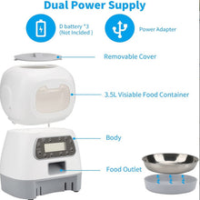 Load image into Gallery viewer, 3.5L Automatic Pet Feeder Smart Food Dispenser with Portion Control,
