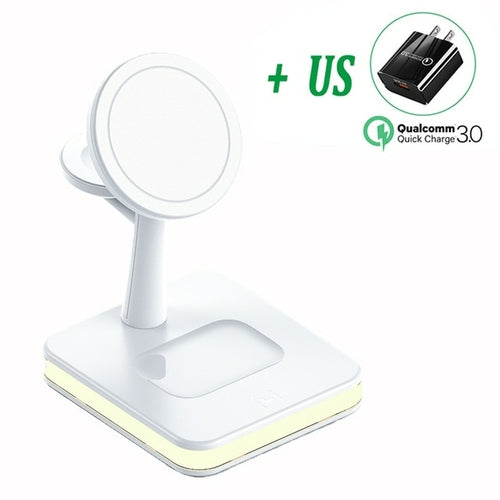 30W 3 In 1 Magnetic Wireless Charger Stand Dock For iPhone 13 12 Pro