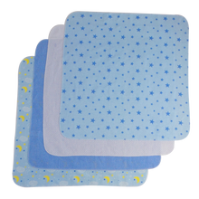 Load image into Gallery viewer, Blue Four Pack Receiving Blanket
