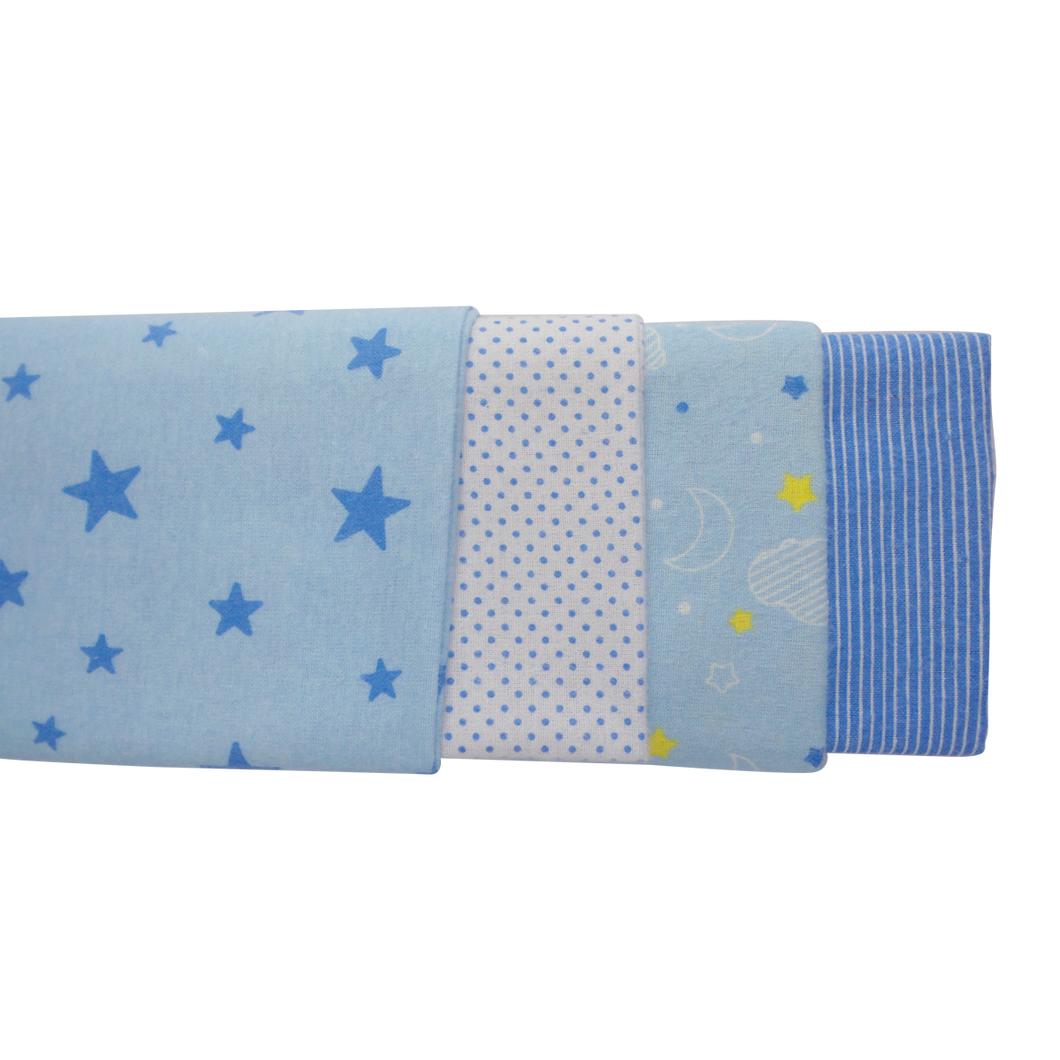 Blue Four Pack Receiving Blanket