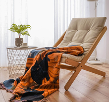 Load image into Gallery viewer, Halloween style tassel throw blanket for beds sofa towel single full
