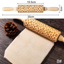 Load image into Gallery viewer, 35*5cm Christmas Embossing Rolling Pin Baking
