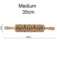 Load image into Gallery viewer, 35*5cm Christmas Embossing Rolling Pin Baking
