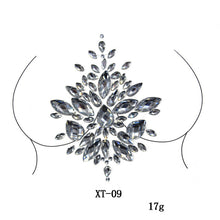 Load image into Gallery viewer, 3D Shiny Crystal Girl Temporary Tattoo Sticker Chest Acrylic
