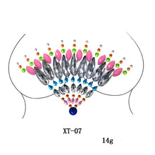 Load image into Gallery viewer, 3D Shiny Crystal Girl Temporary Tattoo Sticker Chest Acrylic
