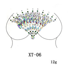 Load image into Gallery viewer, 3D Shiny Crystal Girl Temporary Tattoo Sticker Chest Acrylic
