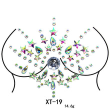 Load image into Gallery viewer, 3D Shiny Crystal Girl Temporary Tattoo Sticker Chest Acrylic
