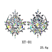 Load image into Gallery viewer, 3D Shiny Crystal Girl Temporary Tattoo Sticker Chest Acrylic
