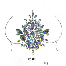 Load image into Gallery viewer, 3D Shiny Crystal Girl Temporary Tattoo Sticker Chest Acrylic
