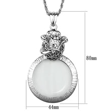 Load image into Gallery viewer, 3W913 Rhodium Brass Magnifier pendant with
