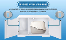 Load image into Gallery viewer, X-Large Cat Washroom Bench Litter Box Enclosure Furniture Box House
