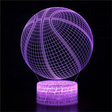 Load image into Gallery viewer, 3d Illusion Child Night Light Basketball Touch Sensor Remote
