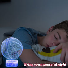 Load image into Gallery viewer, 3d Illusion Child Night Light Basketball Touch Sensor Remote
