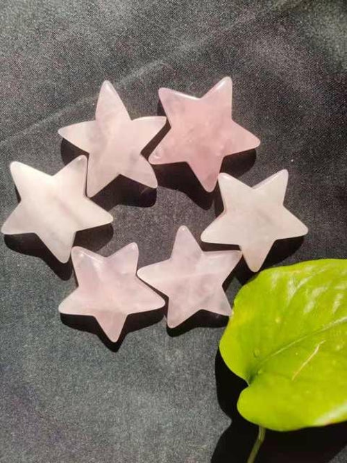 3pcs 40 45g  Natural Pink Star Crystal Mineral Quartz Body Home