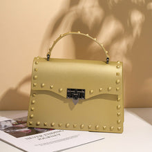 Load image into Gallery viewer, New Jelly Bag PVC Women's Bag Colored Diamond Rivets Hand-Held
