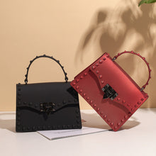 Load image into Gallery viewer, New Jelly Bag PVC Women's Bag Colored Diamond Rivets Hand-Held
