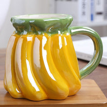 Load image into Gallery viewer, 450ML Creative Fruit Ceramic Mug Cute Strawberry Coffee Mug with
