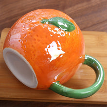 Load image into Gallery viewer, 450ML Creative Fruit Ceramic Mug Cute Strawberry Coffee Mug with
