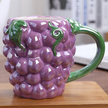 Load image into Gallery viewer, 450ML Creative Fruit Ceramic Mug Cute Strawberry Coffee Mug with
