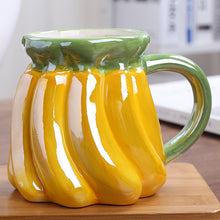 Load image into Gallery viewer, 450ML Creative Fruit Ceramic Mug Cute Strawberry Coffee Mug with
