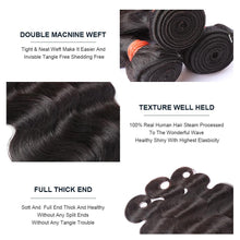 Load image into Gallery viewer, 10A Grade 1/3/4 Body Wave Peruvian Human Hair Bundles
