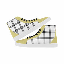 Load image into Gallery viewer, Buffalo Plaid Black and White    High Top  Canvas Womens Shoes
