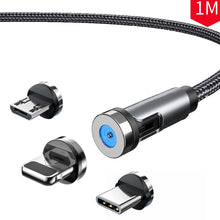 Load image into Gallery viewer, 540 Degree Rotating Magnetic Data Cable For Android IOS Type-c SP
