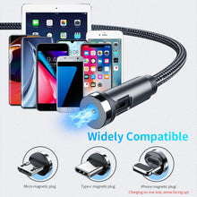 Load image into Gallery viewer, 540 Degree Rotating Magnetic Data Cable For Android IOS Type-c SP
