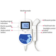 Load image into Gallery viewer, LCD Display Doppler Home Fetal Heart Rate Monitor Pregnancy SP
