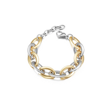 Load image into Gallery viewer, TWO TONE OVAL LINK BRACELET
