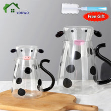 Load image into Gallery viewer, 550/1800ml Borosilicate Glass Water Carafe Set With Cup Transparent
