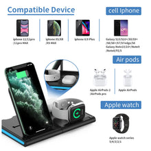 Load image into Gallery viewer, Magnetic Power Tiles 4 In 1 Wireless Charging Station
